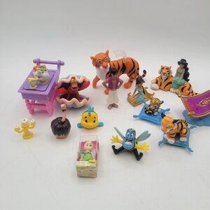 Disney Lot of Miniature Figures for Aladdin Little Mermaid Beauty & the Beast